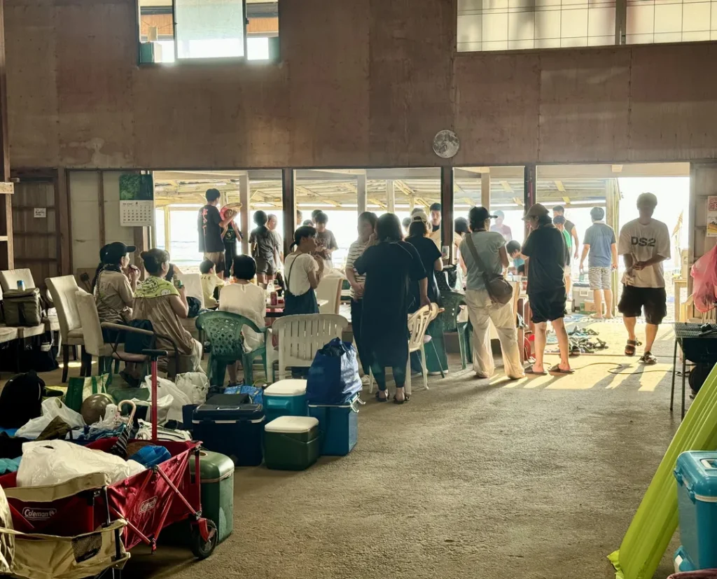 古民家風の海の家の様子