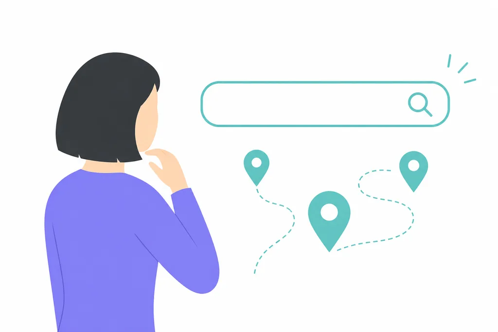 Google検索で近くのランチを探すイメージ